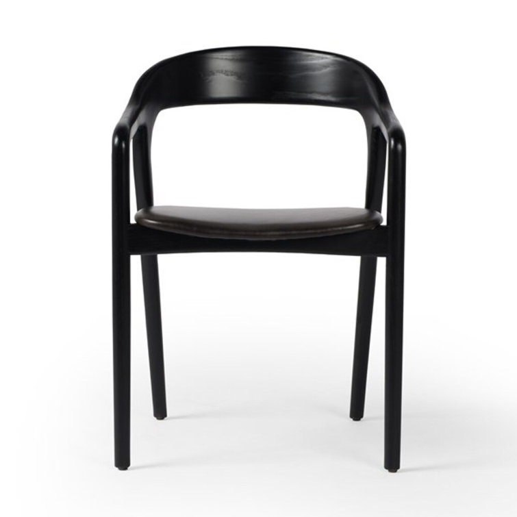 AllModern Kayla Leather Dining Armchair Reviews Wayfair
